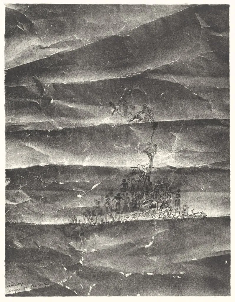 Untitled, by June Wayne, ink, 1967