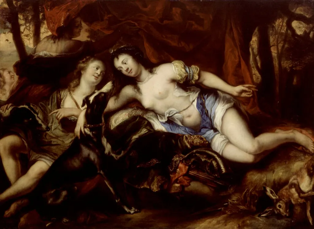 Diana seurueineen, by Jürgen Ovens, unspecified