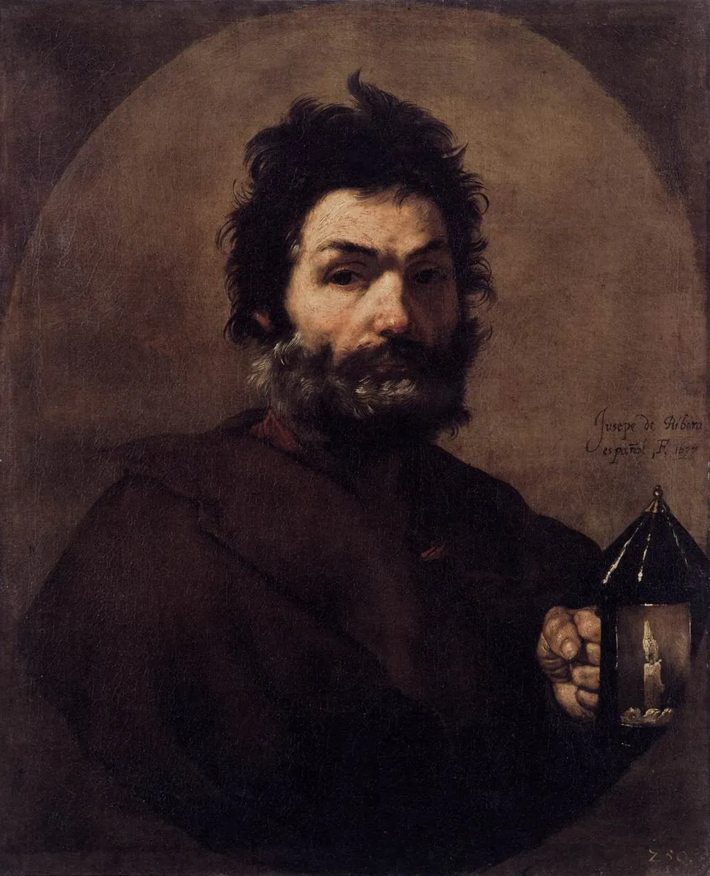 Diogenes, by Jusepe de Ribera, oil, 1637
