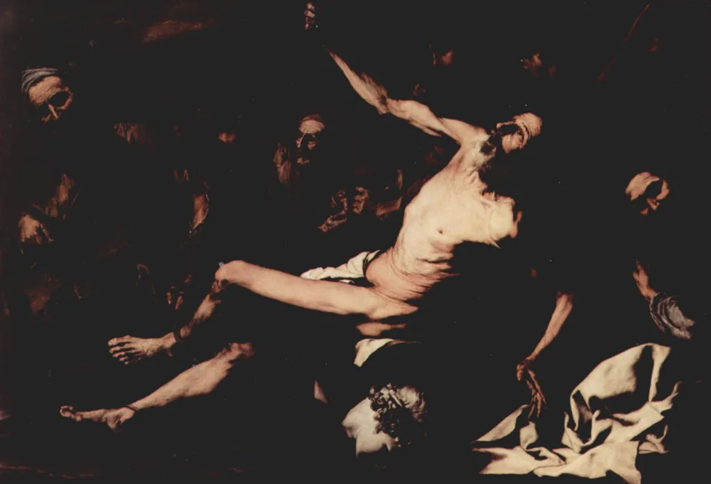 Martyrdom of St. Bartholomew, by Jusepe de Ribera, oil, 1635