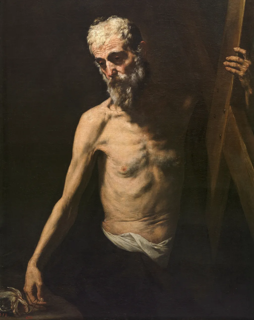 Saint Andrew, by Jusepe de Ribera, oil, 1631