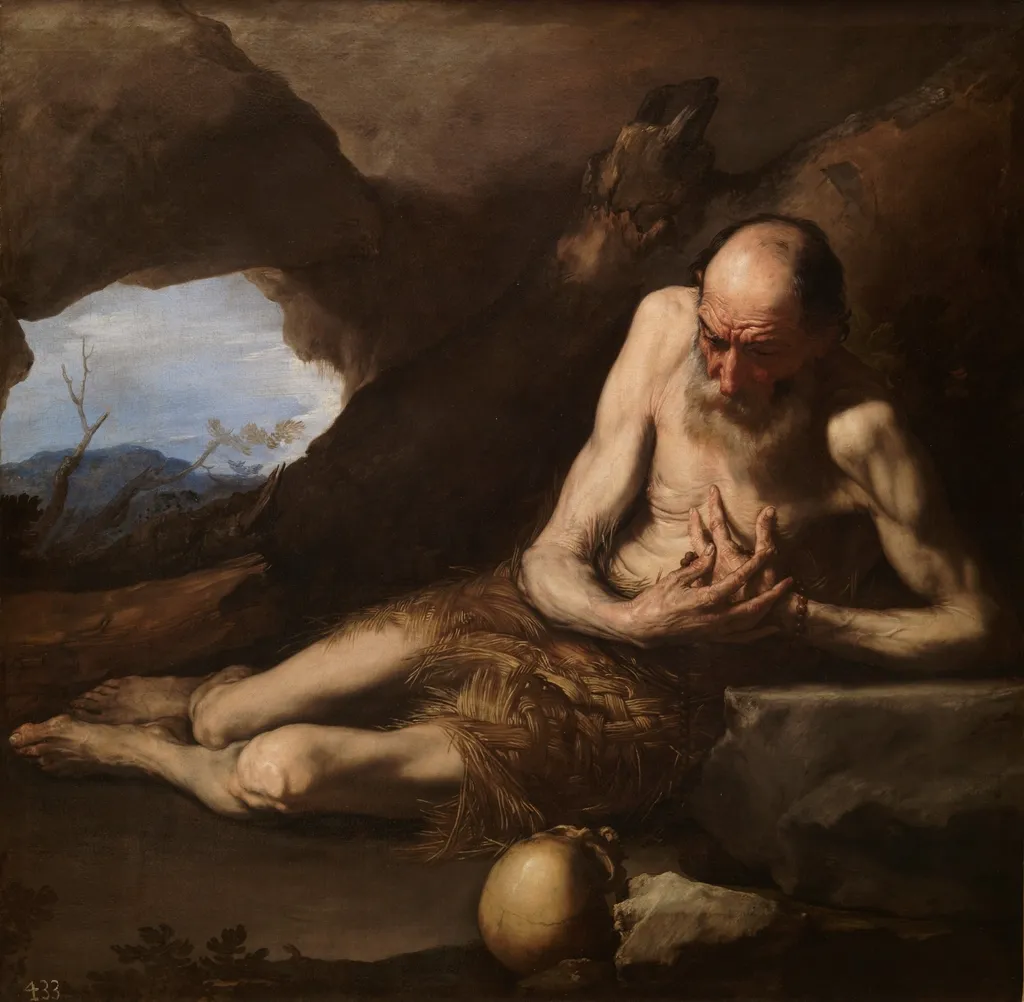 Saint Paul the Hermit, by Jusepe de Ribera, oil, 1640