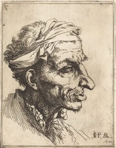 Small Grotesque Head, by Jusepe de Ribera