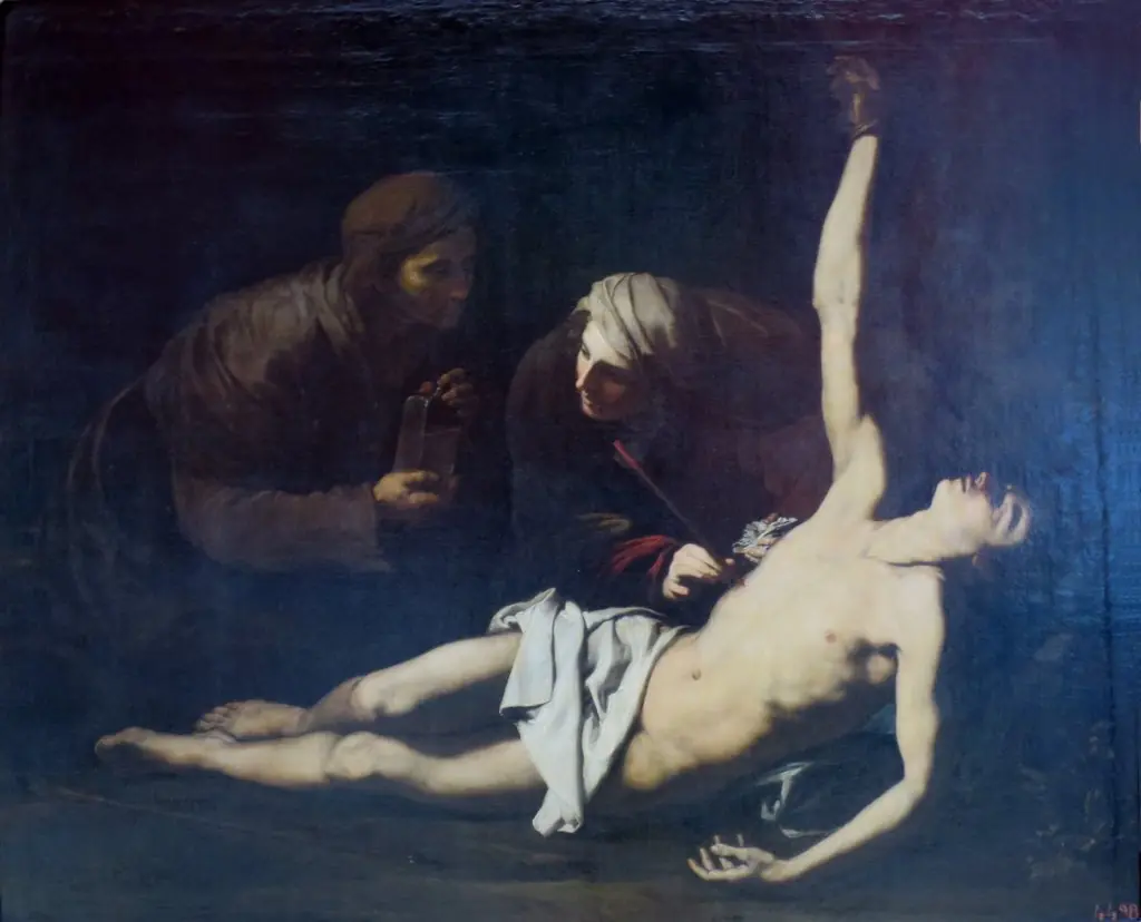 St Sebastian Cured by St Irene, by Jusepe de Ribera