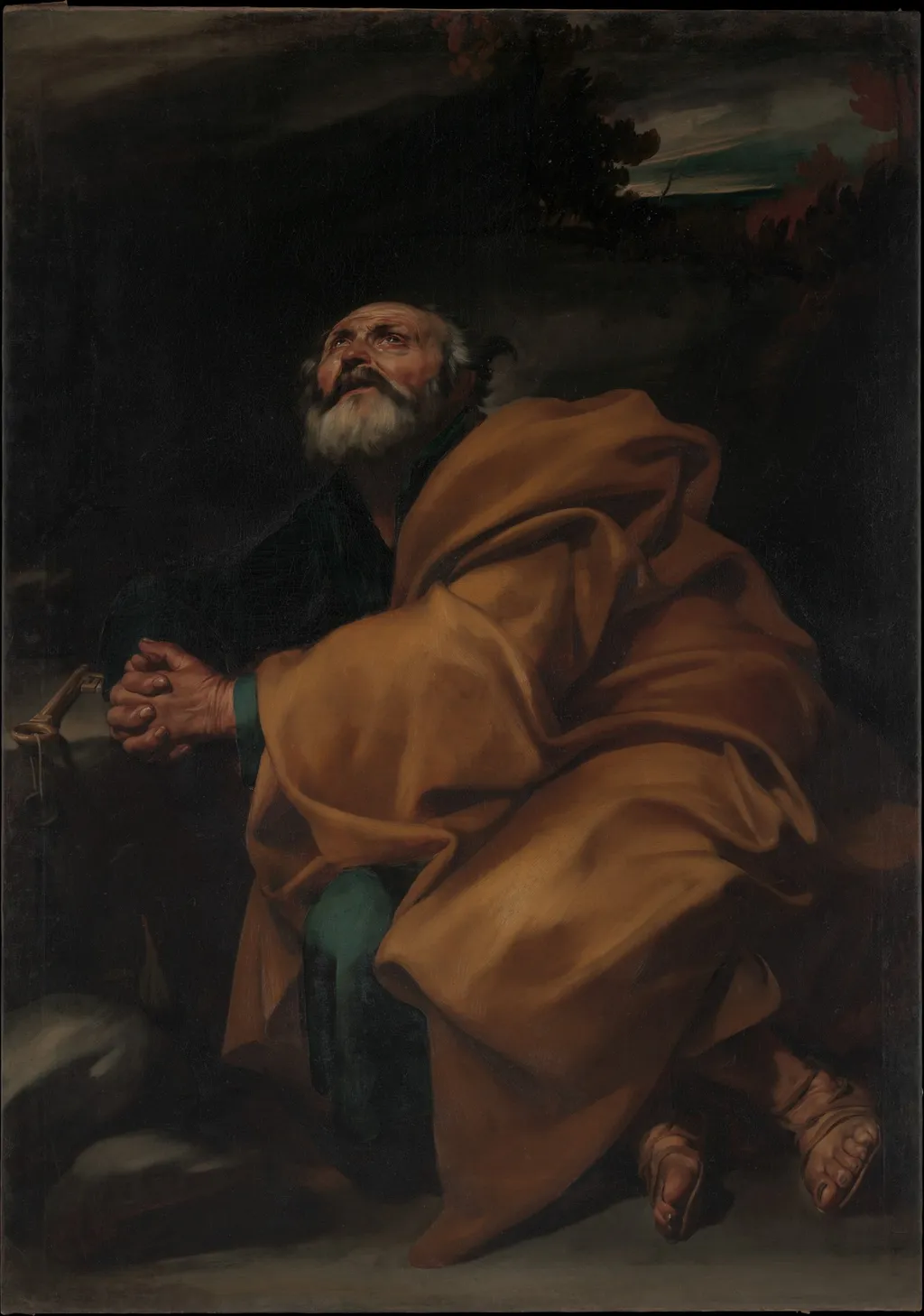 The Tears of Saint Peter, by Jusepe de Ribera, oil, 1612