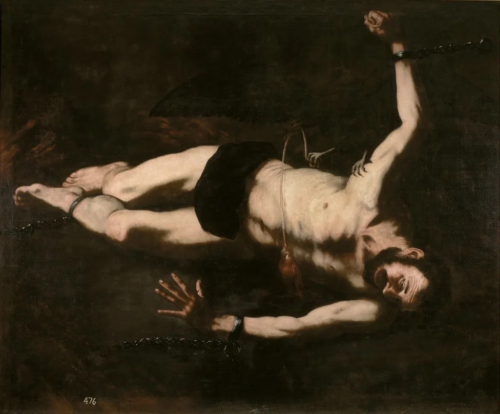 Tityus, by Jusepe de Ribera, oil, 1601
