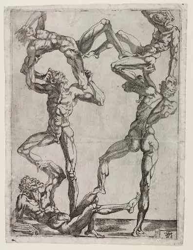 Pyramid of Five Men, by Juste de Juste