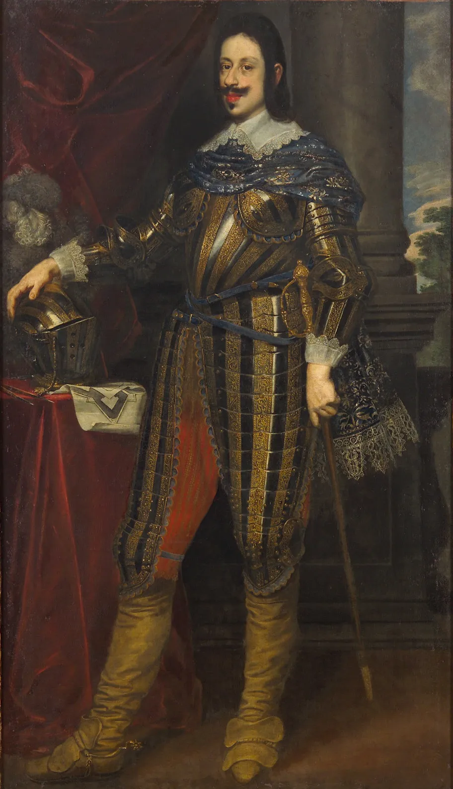 Grand-duke Ferdinand II of Tuscany (1610-1670) in Armour, by Justus Sustermans, oil, 1600