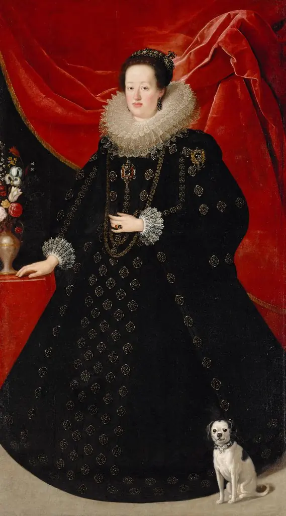Portrait of Eleonore von Gonzaga (1598-1655), Empress in Black Dress, by Justus Sustermans