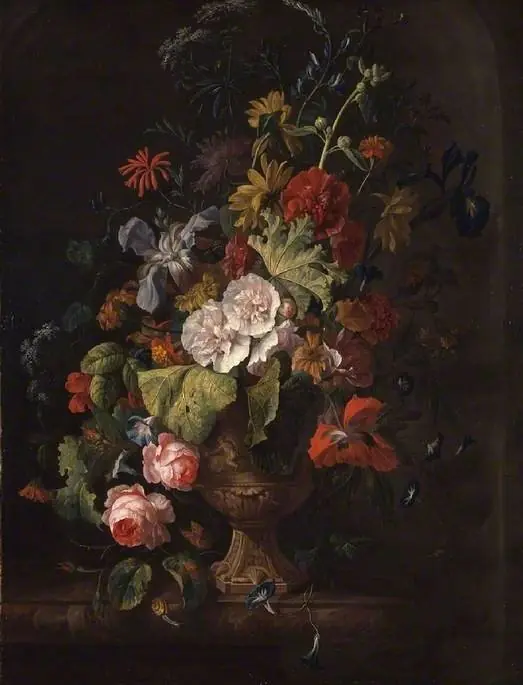 A vase of flowers, by Justus van Huysum