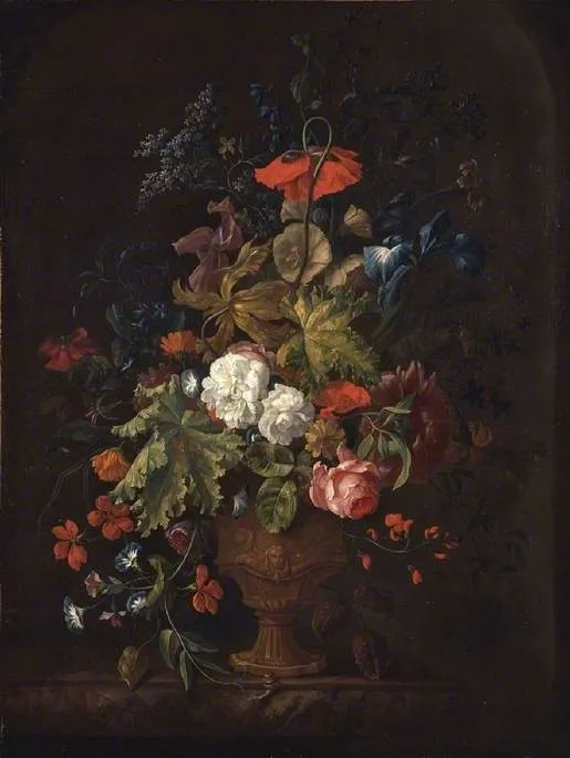 A vase of flowers, by Justus van Huysum, oil, 1698