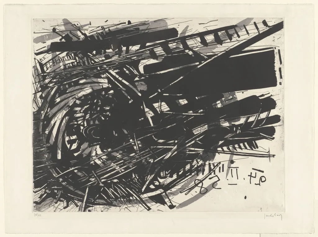 Untitled, by K.R.H. Sonderborg, ink, 1958