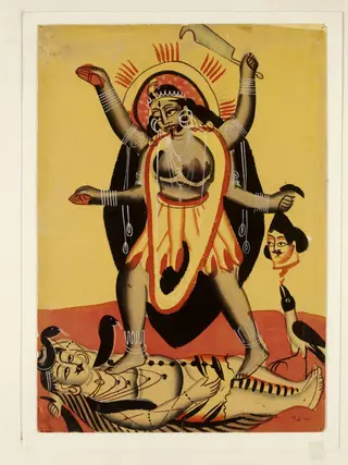 Kali dancing on Shiva