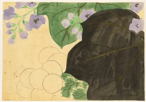 Flowers of a Hundred Worlds (Momoyogusa): Chrysanthemum and Paulownia (Kikukiri), by Kamisaka Sekka