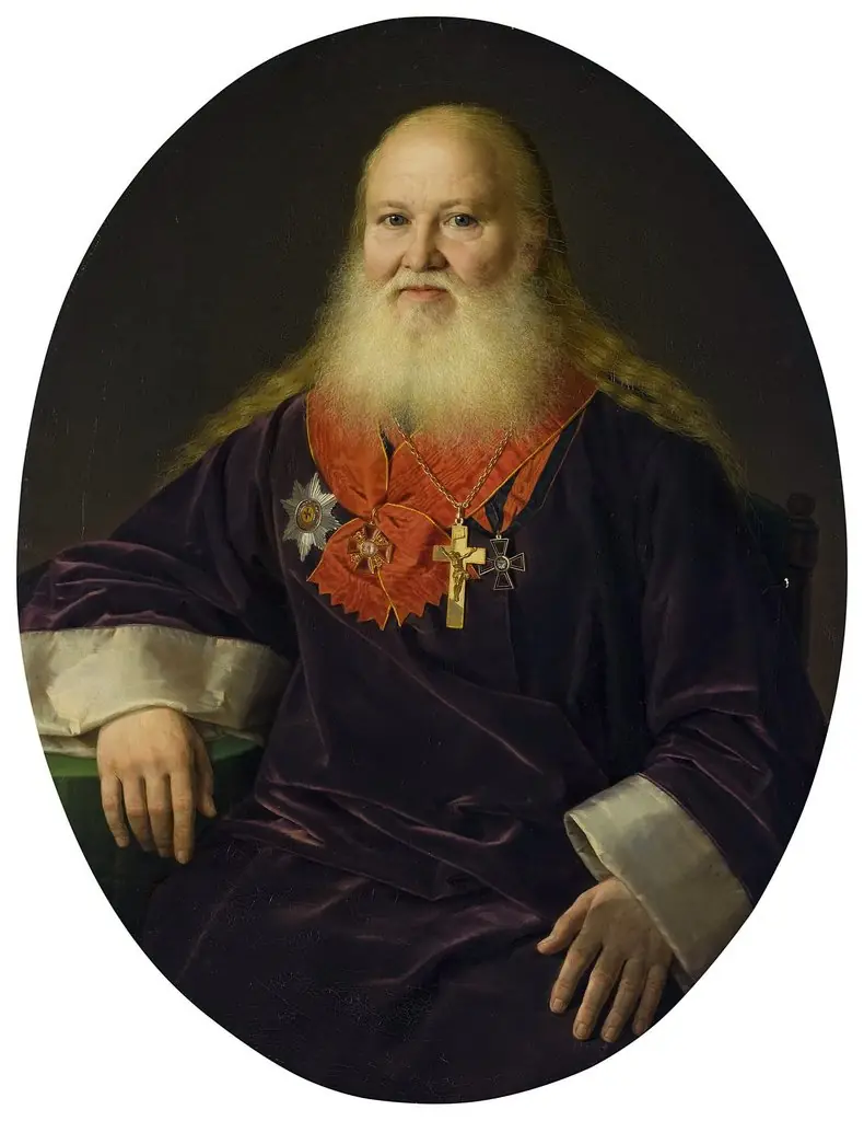 Portrait of the Priest V.I. Kutnevich, by Kandrat Karsalin
