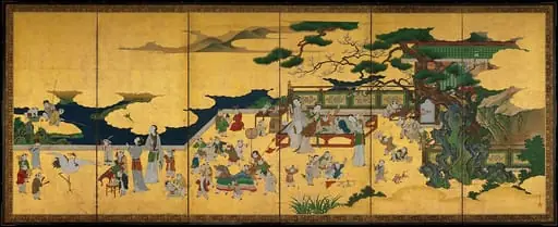 狩野永納筆　唐子遊図屏風|One Hundred Boys