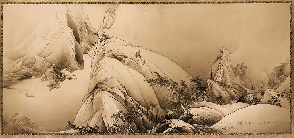 Landscape Scenes Along the River, by Kanō Hōgai