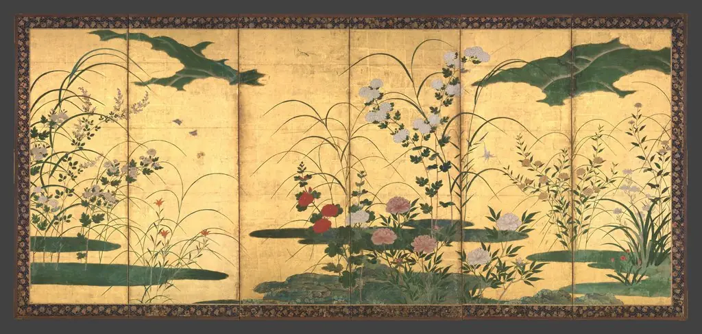 Flowers and Grasses of the Four Seasons, by Kanō Mitsunobu