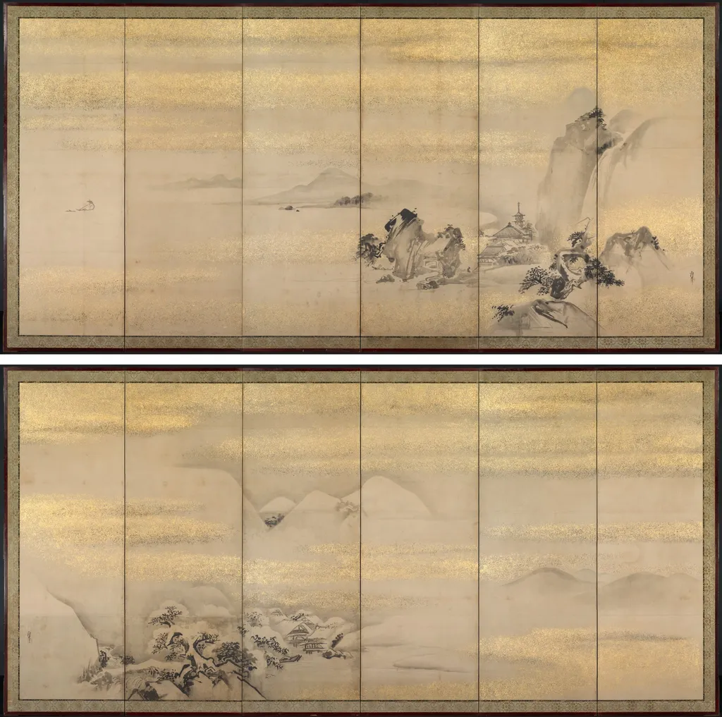 Summer and Winter Landscapes, by Kano Naonobu, unspecified, 1604