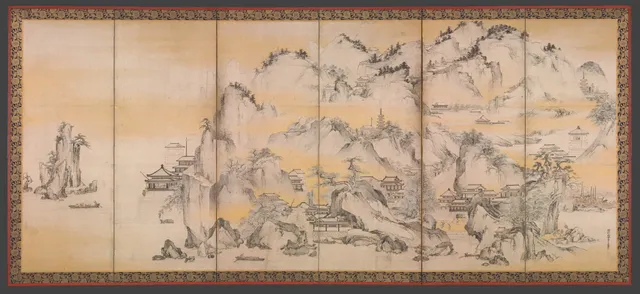 Jinshan Island and West Lake — Kanō Sanraku
