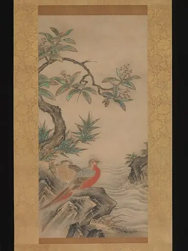 狩野松栄筆   四季花鳥図|Pheasants among Trees: Flowers of the Four Seasons, by Kano Shōei