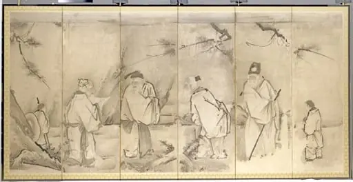 Four Elders of Mt. Shang, by Kano Tan'yū