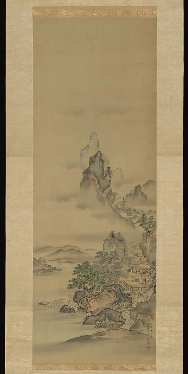 狩野探水守常筆 蓬莱山・瀟湘八景図|Mount Penglai with Eight Views of Xiao and Xiang