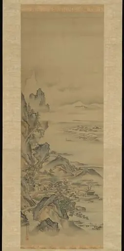 狩野探水守常筆　蓬莱山・瀟湘八景図|Mount Penglai with Eight Views of Xiao and Xiang, by Kano Tansui Moritsune