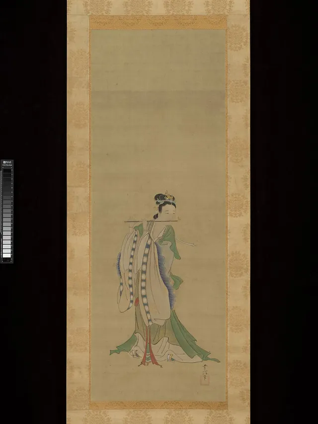 狩野常信筆　楊貴妃吹笛図|Yang Guifei Playing a Flute