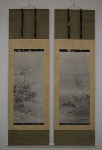 伝狩野之信筆　花鳥図|Birds and Flowers, by Kano Yukinobu 狩野之信