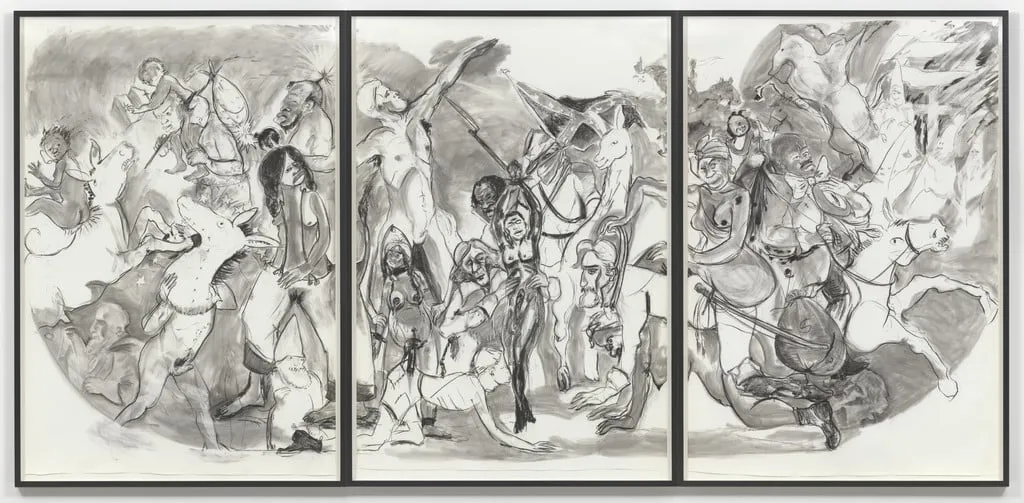 Untitled, by Kara Walker, charcoal, 2015