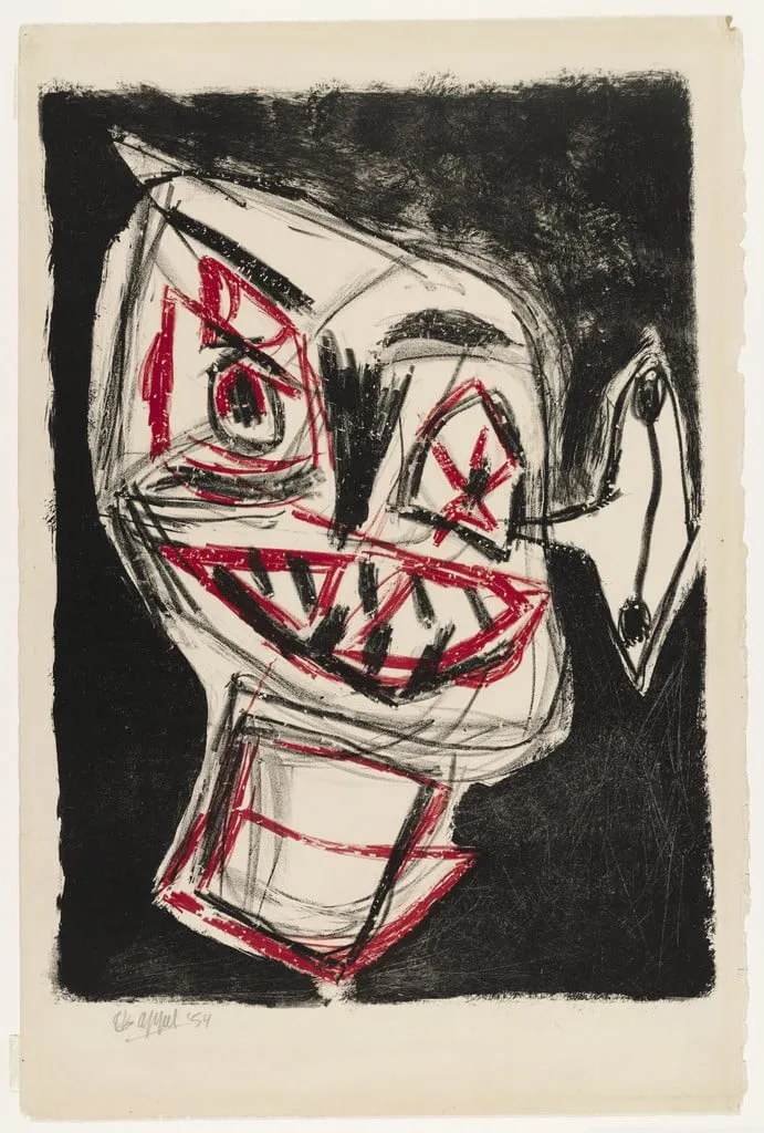 Untitled, by Karel Appel, ink, 1954