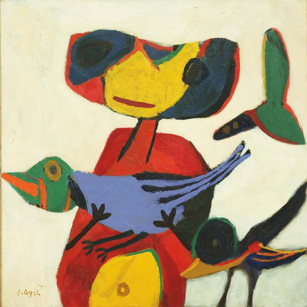 Untitled, by Karel Appel, oil, 1950