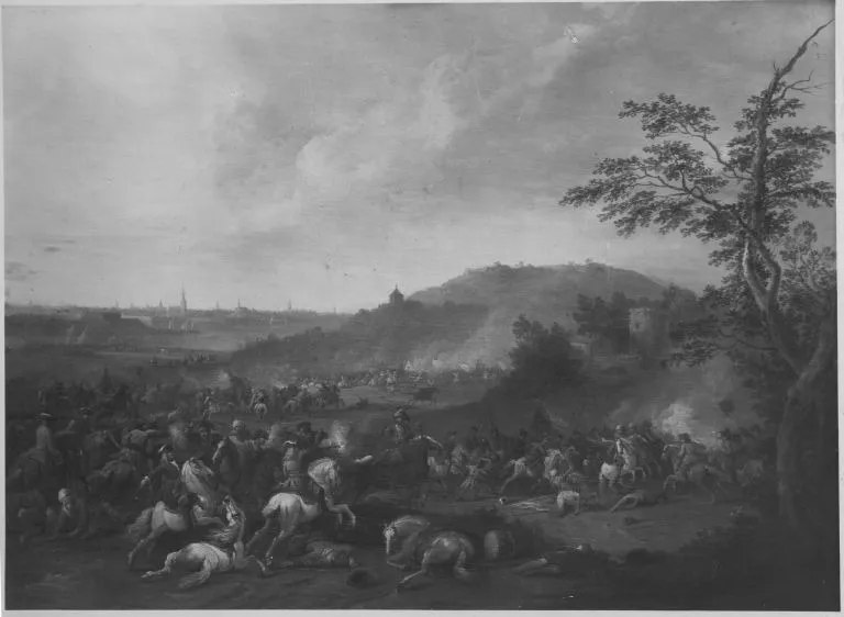 Reitergefecht, by Karel Breydel, unspecified, 1705