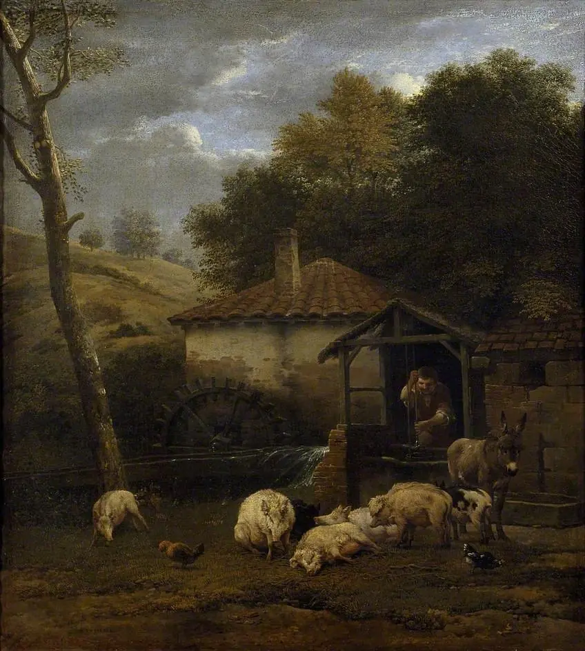 Farmyard with Animals, by Karel Dujardin