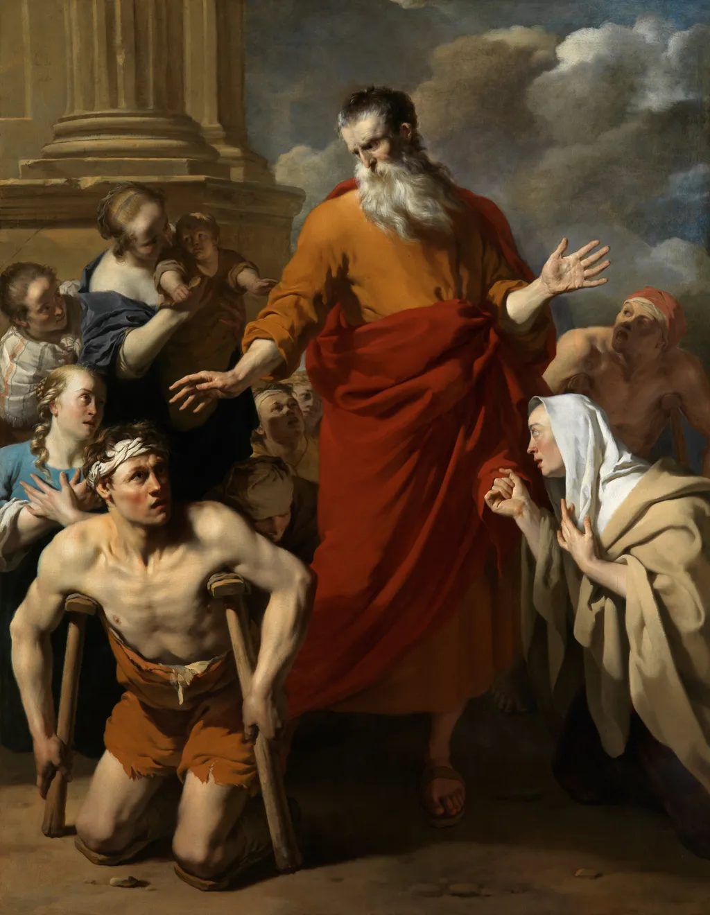 St Paul Healing the Cripple at Lystra, by Karel Dujardin, oil, 1663