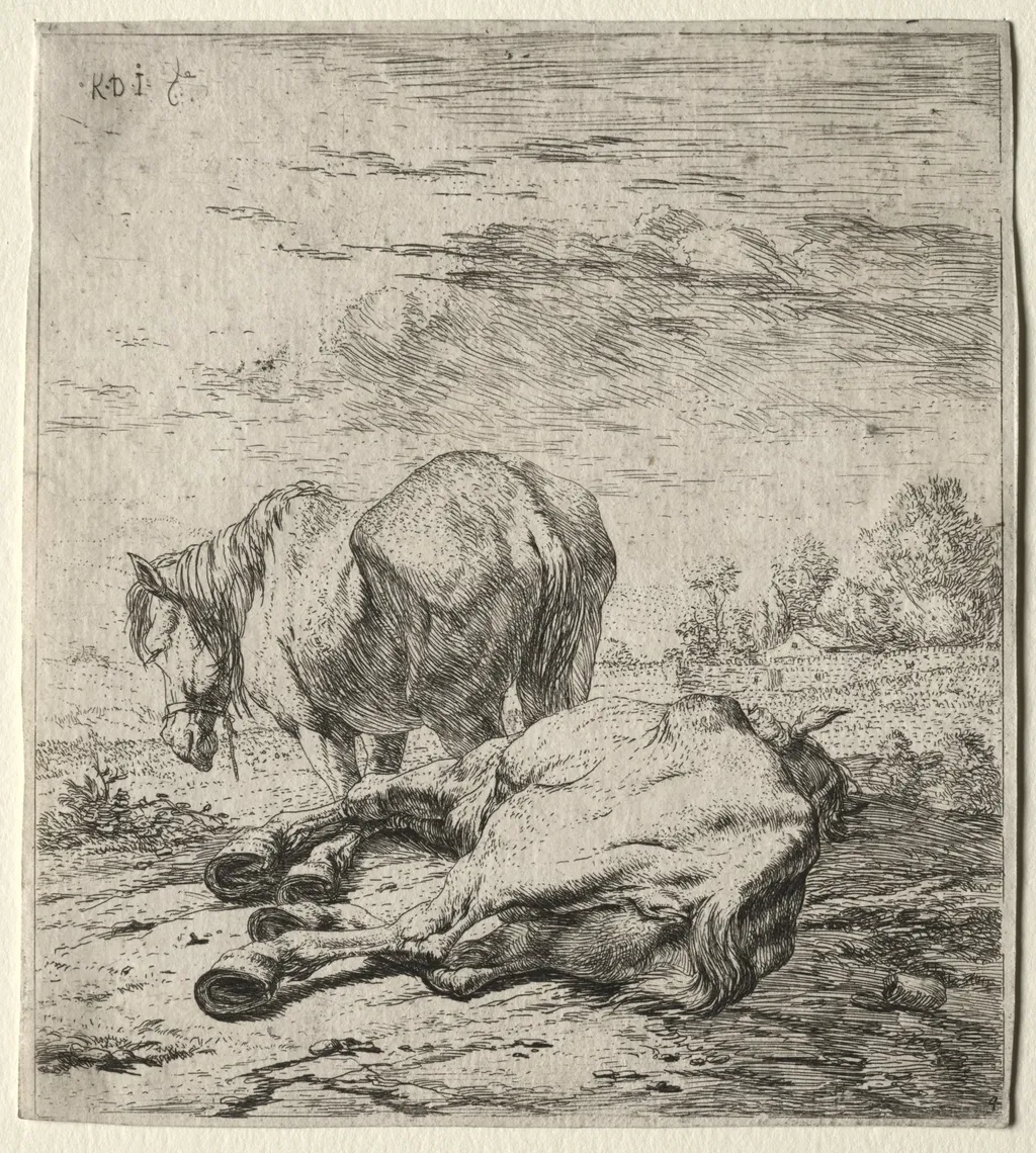 The Two Horses, by Karel Dujardin, 1656
