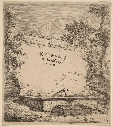 Title Page with Fountain, by Karel Dujardin
