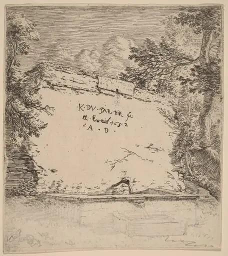 Title Page with Fountain, by Karel Dujardin