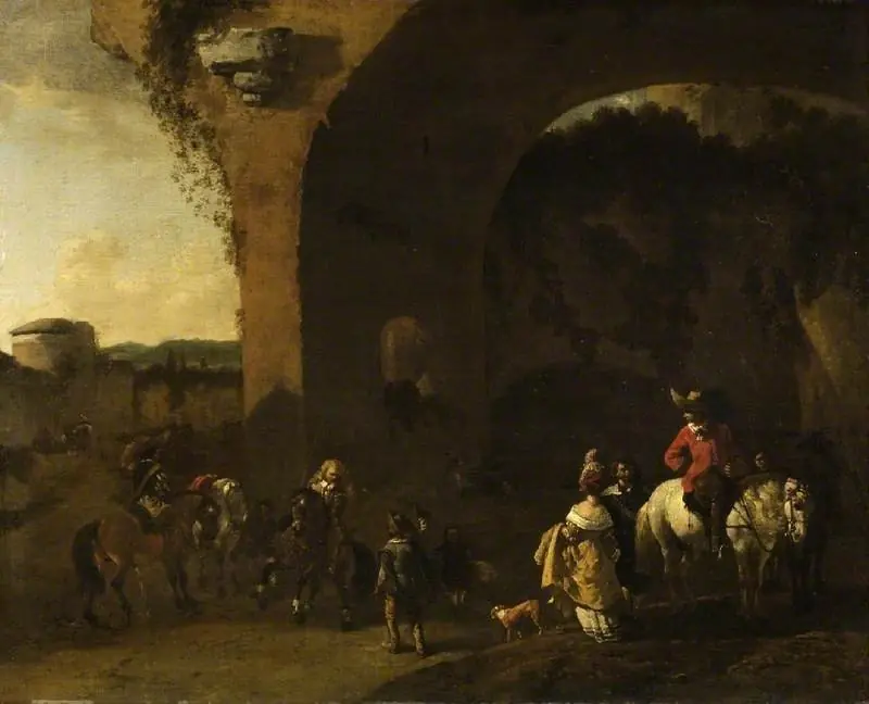 Travellers resting, by Karel Dujardin