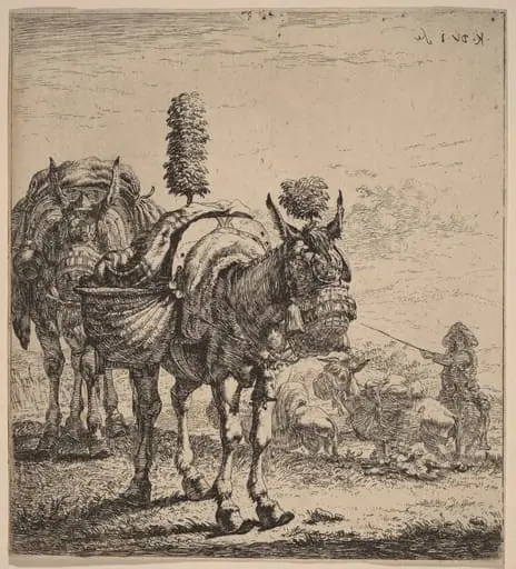 Two Mules, by Karel Dujardin