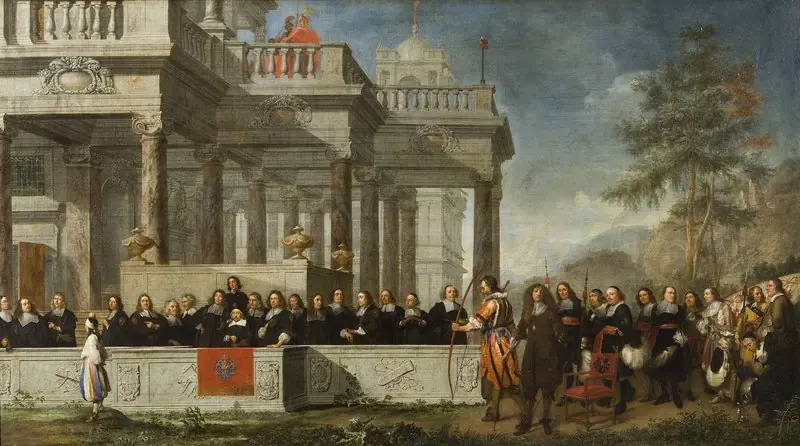 The Legend of William Tell shown to the Antwerp Guild of St Sebastian, by Karel Emmanuel Biset