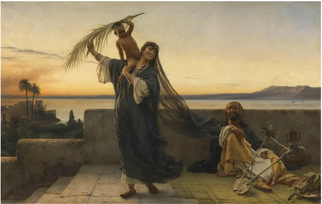 At the Nile, by Karel Ooms, oil, 1898
