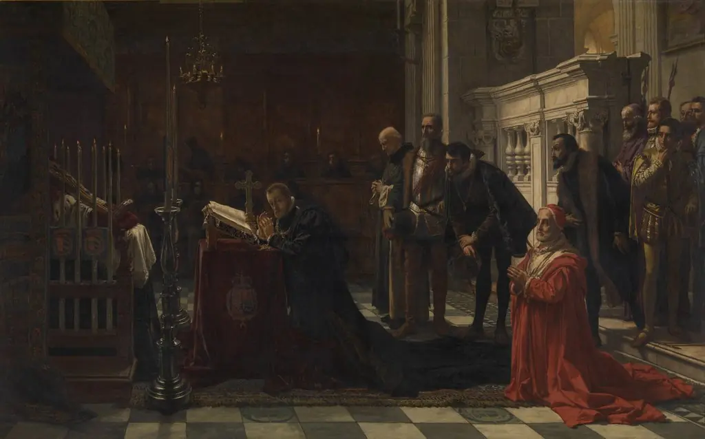 Philip II of Spain Honours Don John of Austria, by Karel Ooms
