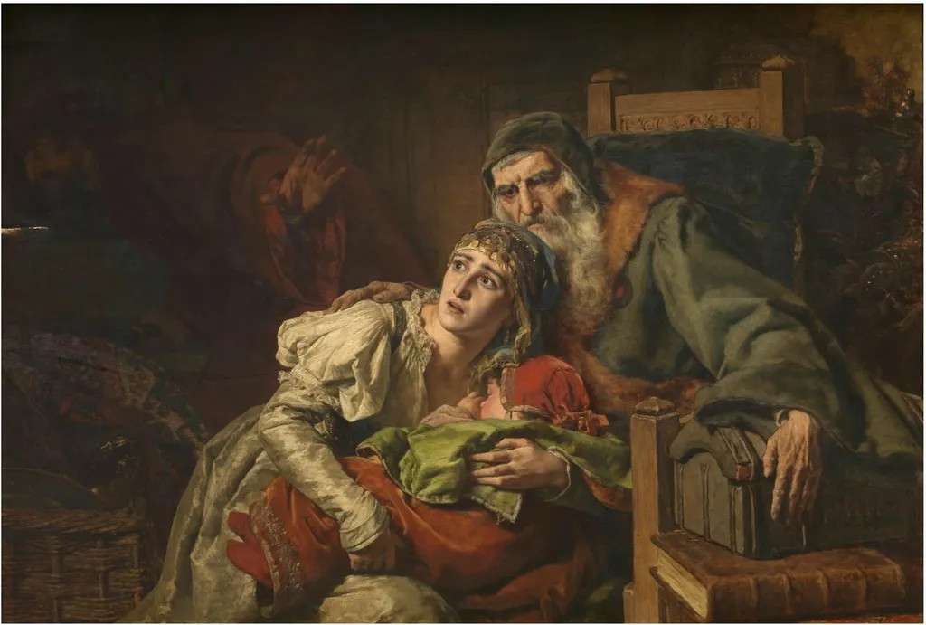 The jews in the Middle Ages, by Karel Ooms, oil, 1896
