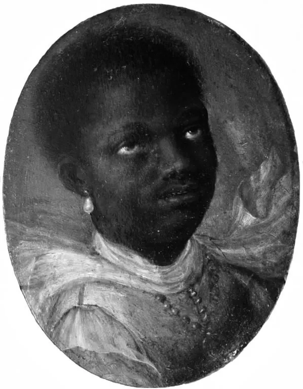 Head of an African, by Karel van Mander III, oil, 1650