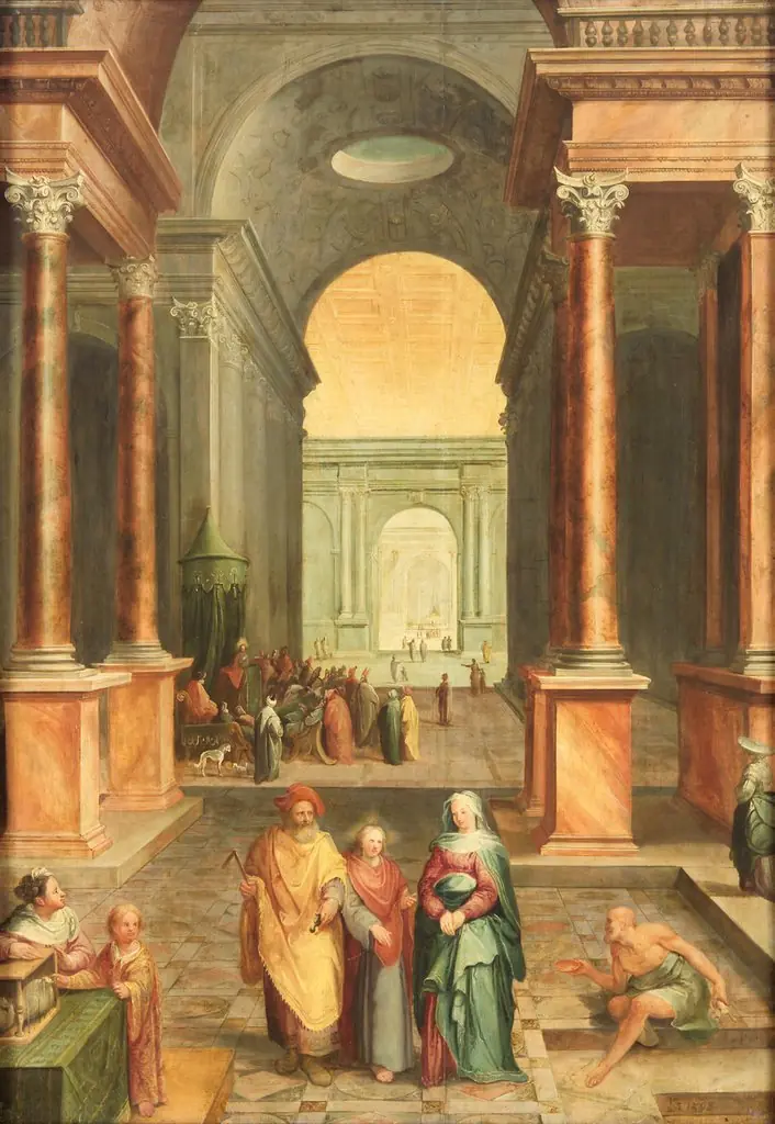 Christ as a twelve year old in the temple, by Karel van Mander the Elder