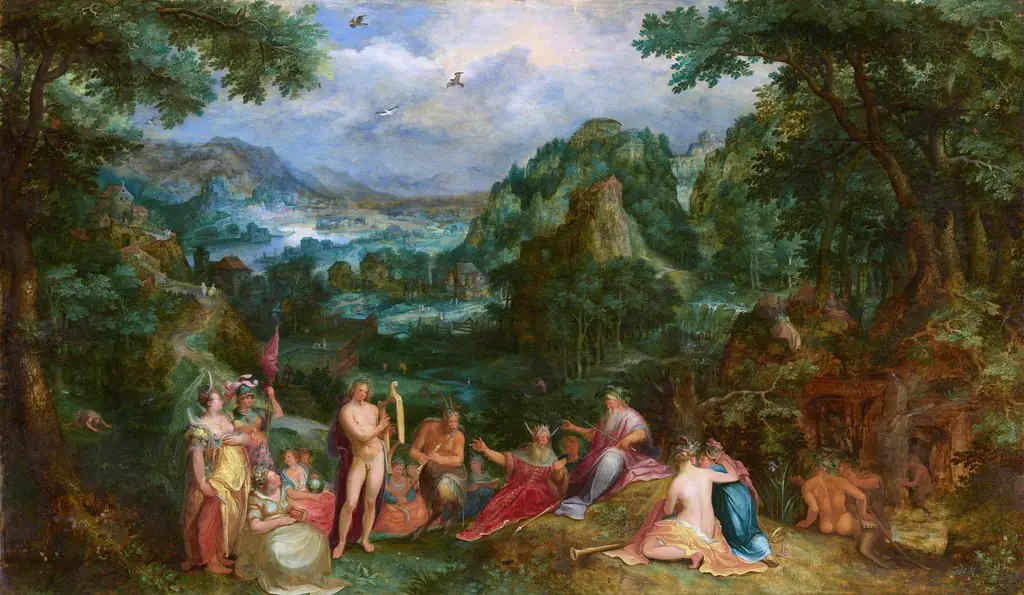 Landscape with the judgment of Midas, by Karel van Mander the Elder