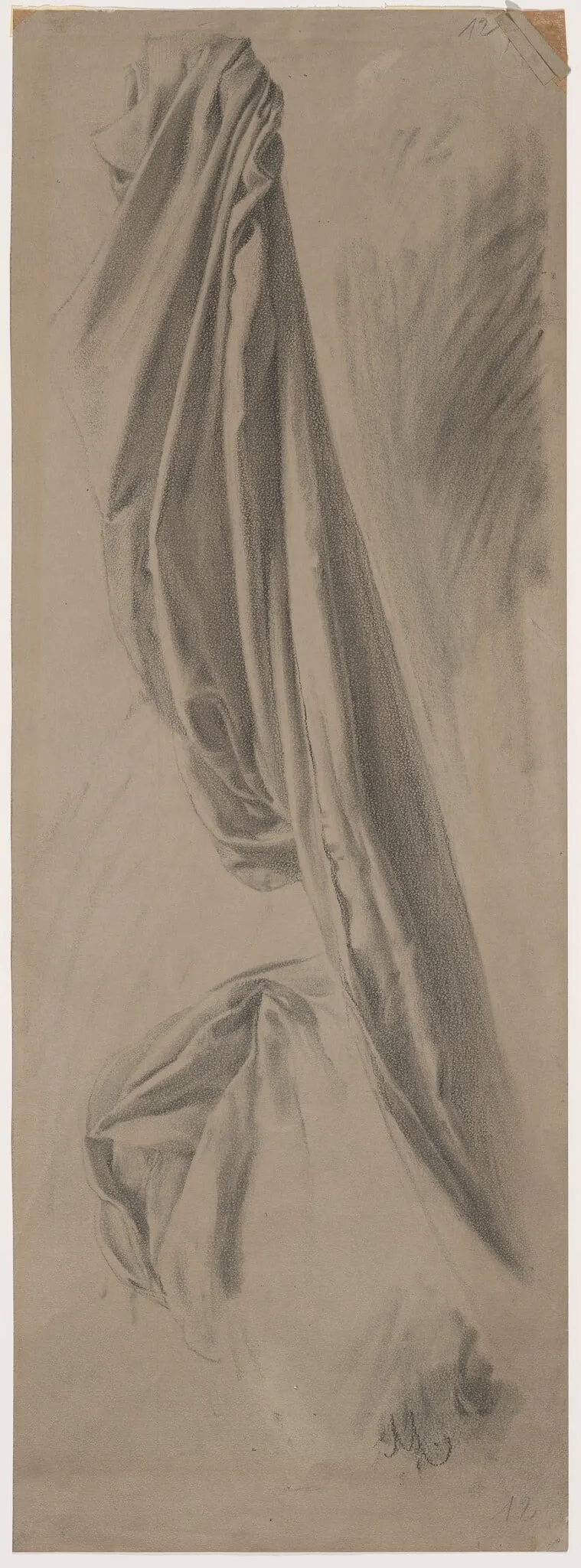 Drapery Study, by Karel Vitezslav Masek, charcoal, 1888