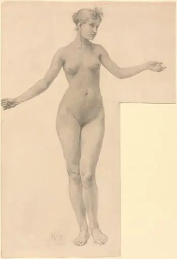 Female Nude with Outstretched Arms, by Karel Vitezslav Masek